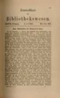 Zentralblatt für Bibliothekswesen. 1920.05-06 Jg.37 heft 5-6