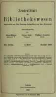 Zentralblatt für Bibliothekswesen. 1923.01 Jg.40 heft 1