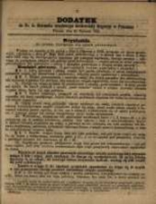 Dodatek do Nr. 4. Dziennika Urzędowego Królewskiej Regencyi w Poznaniu. Poznań, dnia 22. Stycznia 1861.