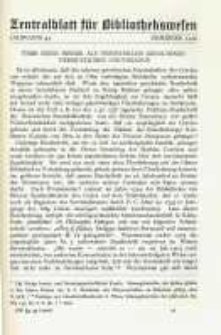 Zentralblatt für Bibliothekswesen. 1926.12 Jg.43 heft 12