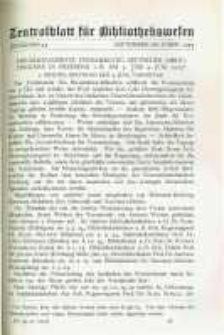 Zentralblatt für Bibliothekswesen. 1925.09-10 Jg.42 heft 9-10
