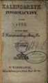 Kalendarzyk Informacyjny na rok 1838.