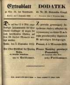 Dodatek do Nr. 36. Dziennika Urzęd. Poznań, 7. Września 1852.