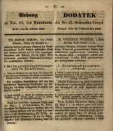 Dodatek do Nr. 43. Dziennika Urzęd. Poznań, 24. Października 1854