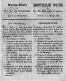 Nadzwyczajny Dodatek do Nr. 20. Dziennika Urzęd. Poznań, 16. Maja 1848.