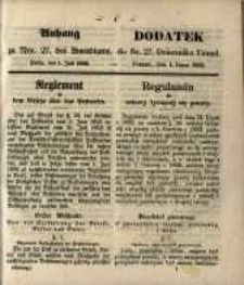 Dodatek do Nr. 27. Dziennika Urzęd. Poznań, dnia 1 Lipca 1855 [!]