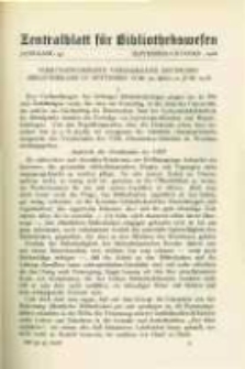 Zentralblatt für Bibliothekswesen. 1928.09-10 Jg.45 heft 9-10