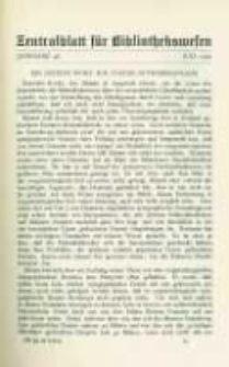 Zentralblatt für Bibliothekswesen. 1929.07 Jg.46 heft 7
