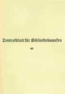 Zentralblatt für Bibliothekswesen. 1924.01-02 Jg.48 heft 1-2