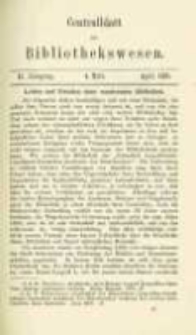 Centralblatt für Bibliothekswesen. 1885.04 Jg.2 heft 4