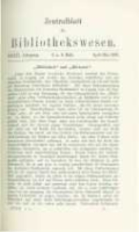 Zentralblatt für Bibliothekswesen. 1915.04-05 Jg.32 heft 4-5