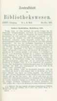 Zentralblatt für Bibliothekswesen. 1917.10-11 Jg.34 heft 10-11