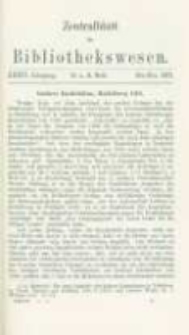 Zentralblatt für Bibliothekswesen. 1917.10-11 Jg.34 heft 10-11