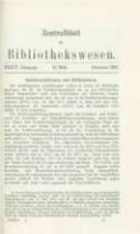 Zentralblatt für Bibliothekswesen. 1917.12 Jg.34 heft 12