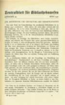 Zentralblatt für Bibliothekswesen. 1932.03 Jg.49 heft 3