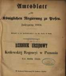 Amtsblatt der Königlichen Regierung zu Posen. 1860.01.03 Nro.1
