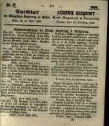 Amtsblatt der Königlichen Regierung zu Posen. 1860.04.24 Nro.17