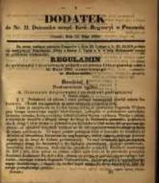 Dodatek do Nr. 21. Dziennika Urzęd. Król. Regencyi w Poznaniu. Poznań, dnia 22. Maja 1860.