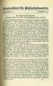 Zentralblatt für Bibliothekswesen. 1932.12 Jg.49 heft 12