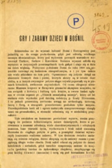 Gry i zabawy dzieci w Bośni