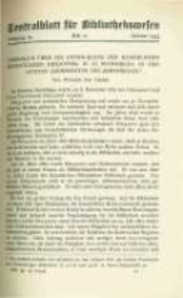 Zentralblatt für Bibliothekswesen. 1933.10 Jg.50 heft 10