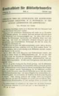 Zentralblatt für Bibliothekswesen. 1933.10 Jg.50 heft 10