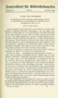 Zentralblatt für Bibliothekswesen. 1933.12 Jg.50 heft 12