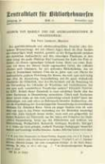 Zentralblatt für Bibliothekswesen. 1935.11 Jg.52 heft 11