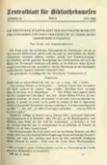 Zentralblatt für Bibliothekswesen. 1934.06 Jg.51 heft 6