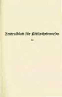 Zentralblatt für Bibliothekswesen. 1936.01-02 Jg.53 heft 1-2