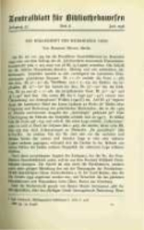Zentralblatt f&uuml;r Bibliothekswesen. 1936.06 Jg.53 heft 6