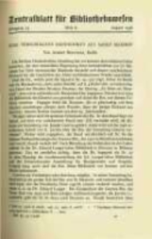 Zentralblatt für Bibliothekswesen. 1936.08 Jg.53 heft 8
