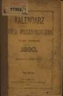 Kalendarz Gońca Wielkopolskiego na rok 1890.