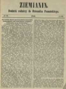 Ziemianin. Dodatek rolniczy do Dziennika Poznańskiego 1860 Nr45