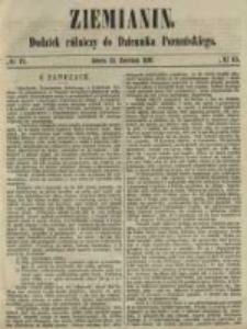 Ziemianin. Dodatek r&oacute;lniczy do Dziennika Poznańskiego 1861.04.13 Nr15