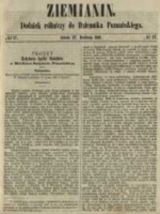 Ziemianin. Dodatek r&oacute;lniczy do Dziennika Poznańskiego 1861.04.27 Nr17