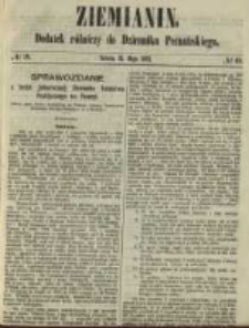 Ziemianin. Dodatek r&oacute;lniczy do Dziennika Poznańskiego 1861.05.11 Nr19