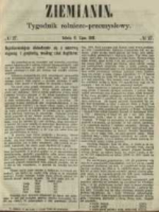 Ziemianin. Tygodnik rolniczo-przemysłowy 1861.07.06 Nr27