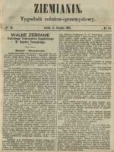 Ziemianin. Tygodnik rolniczo-przemysłowy 1861.08.03 Nr31