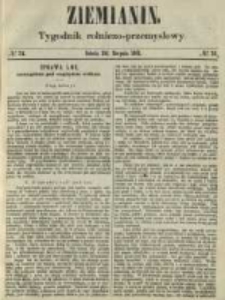 Ziemianin. Tygodnik rolniczo-przemysłowy 1861.08.24 Nr34