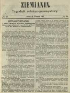 Ziemianin. Tygodnik rolniczo-przemysłowy 1861.09.21 Nr38