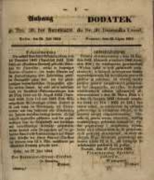 Dodatek do Nr. 30. Dziennika Urzęd. Poznań, 25. Lipca 1854