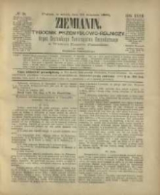 Ziemianin. Tygodnik przemysłowo-rolniczy; organ Centralnego Towarzystwa Gospodarczego w Wielkiem Księstwie Poznańskiem 1882.09.23 R.32 Nr38