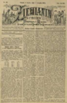 Ziemianin. Tygodnik przemysłowo-rolniczy; organ Centralnego Towarzystwa Gospodarczego w Wielkiem Księstwie Poznańskiem 1898.11.05 R.48 Nr45