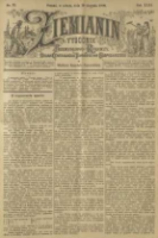 Ziemianin. Tygodnik przemysłowo-rolniczy; organ Centralnego Towarzystwa Gospodarczego w Wielkiem Księstwie Poznańskiem 1899.08.19 R.49 Nr33