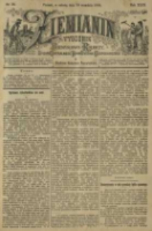 Ziemianin. Tygodnik przemysłowo-rolniczy; organ Centralnego Towarzystwa Gospodarczego w Wielkiem Księstwie Poznańskiem 1899.09.30 R.49 Nr39