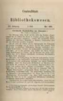 Centralblatt für Bibliothekswesen. 1886.05 Jg.3 heft 5