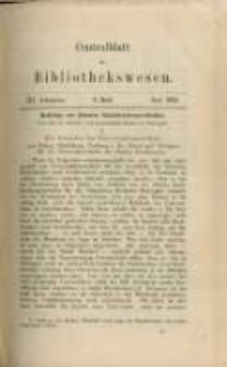 Centralblatt für Bibliothekswesen. 1886.06 Jg.3 heft 6