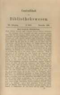 Centralblatt für Bibliothekswesen. 1886.12 Jg.3 heft 12