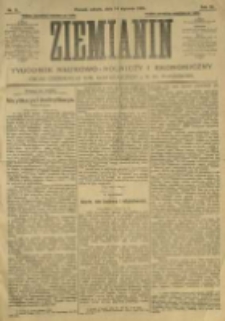Ziemianin. Tygodnik naukowo-rolniczy i ekonomiczny; organ Centralnego Towarzystwa Gospodarczego w Wielkiem Księstwie Poznańskiem 1905.01.14 R.55 Nr2